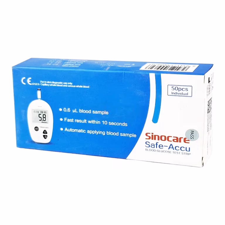 Sinocare Safe-Accu Test Strip 50's Individual