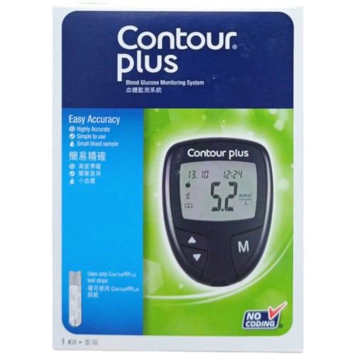 CONTOUR PLUS meter Blood Glucose Monitoring Device | Lifetime warranty by Square
