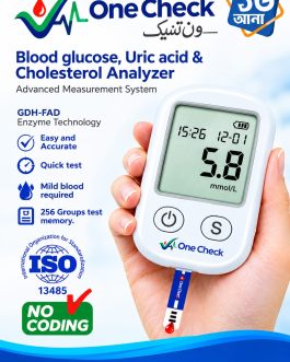 One Check Blood Glucose, Uric Acid & Cholesterol Analyzer